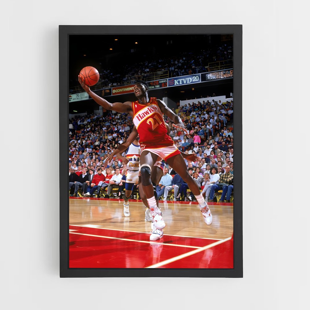 Poster Dominique wilkins agilité – affiche Basketball (vue 2)
